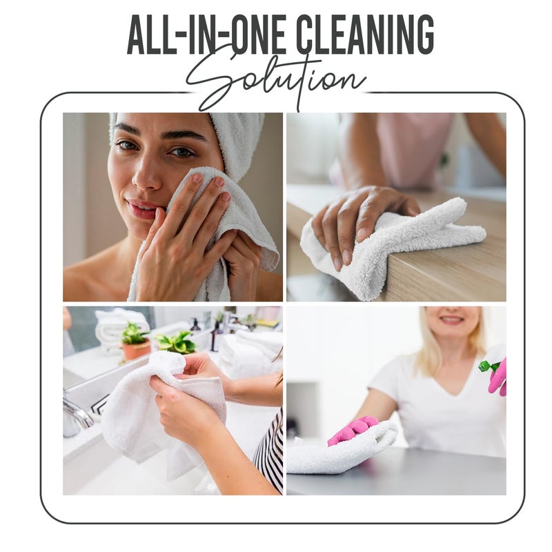 DAN RIVER 24 Pack Wash Cloths for Showering [12x12] - 100% Cotton Washcloths Premium Quality Flannel Face Cloths for Bathroom, Highly Absorbent and Soft Feel Wash Clothes, Gray - Image 3